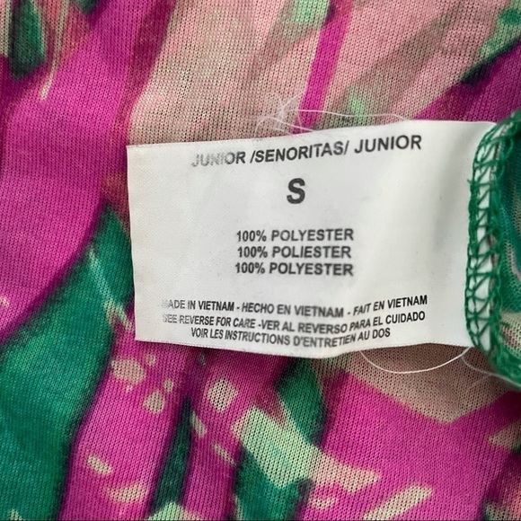 True Freedom Geometric Multi-Color Palm Maxi Dress - Picture 7 of 9